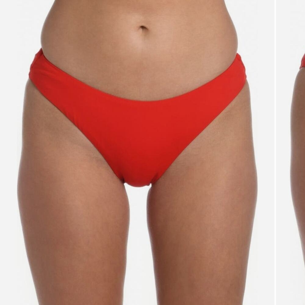 La Blanca Island Goddess Scoop Bold Red Bikini  NWT